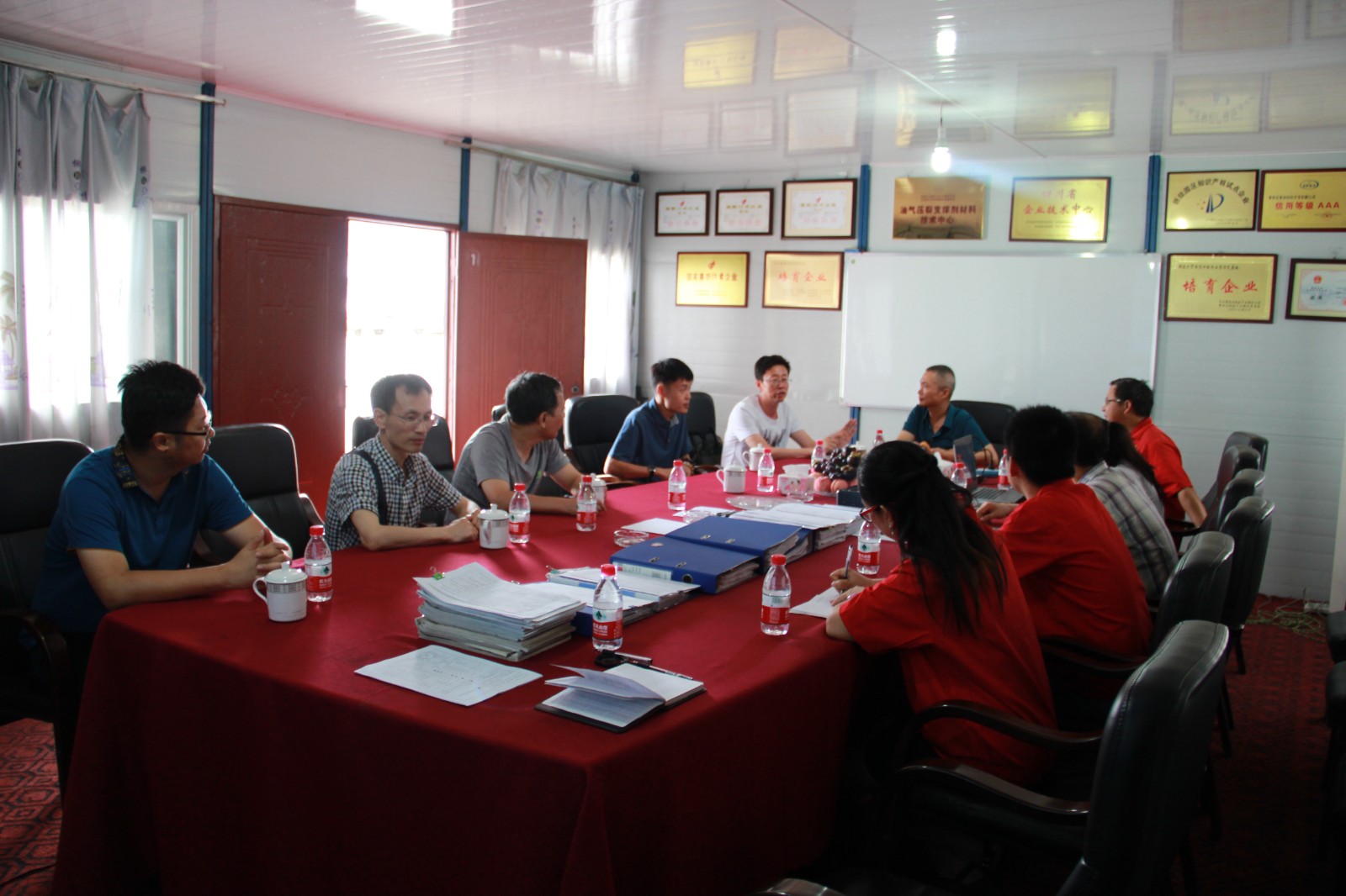 迎接中石油供应商物资考察组一行